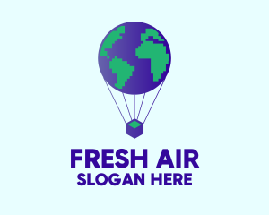 Globe Air Balloon  logo design