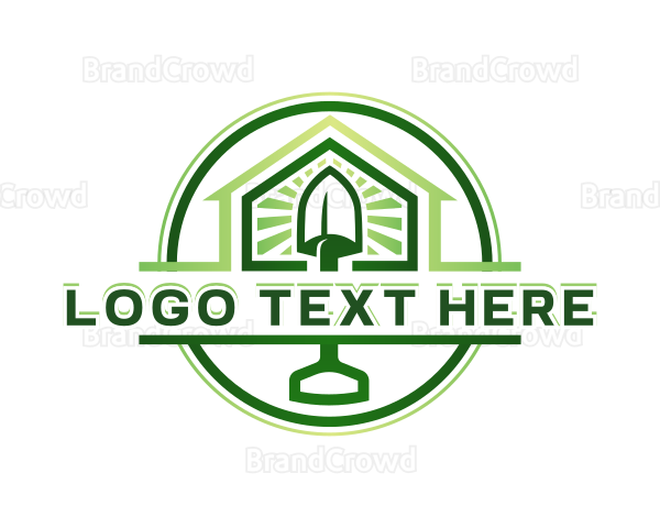 Gardening Shovel Landscaping Logo