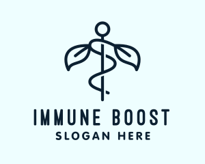 Immunologist - Medical Leaf Hospital logo design