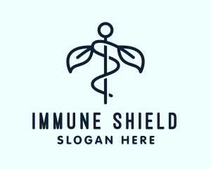 Immunologist - Medical Leaf Hospital logo design