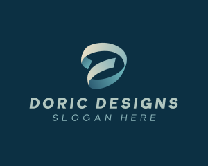 Luxury Ribbon Letter D logo design