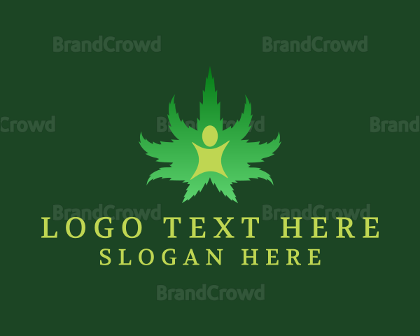 Happy Marijuana Person Logo
