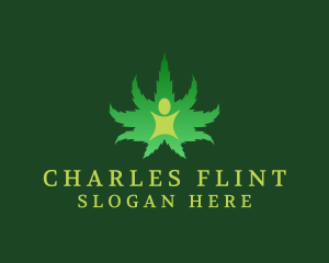 Environmental - Happy Marijuana Person logo design
