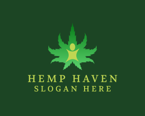 Happy Marijuana Person logo design