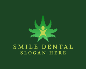 Oil - Happy Marijuana Person logo design