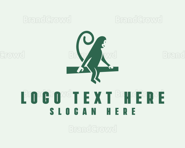 Sitting Jungle Monkey Logo