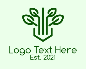 Vegetarian - Green Herb Plant logo design
