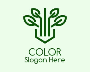 Green Herb Plant Logo