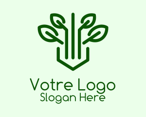 Green Herb Plant Logo