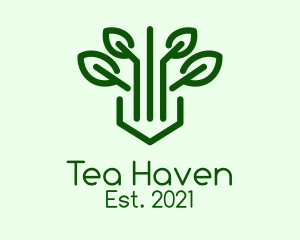 Green Herb Plant logo design