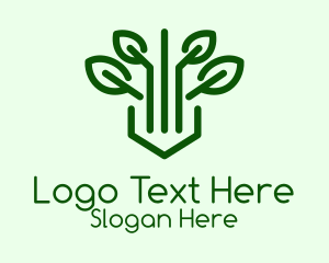 Green Herb Plant Logo