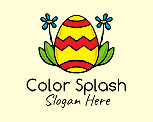 Flower Easter Egg logo design