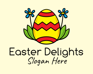 Flower Easter Egg logo design