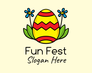 Fest - Sunflower Easter Egg logo design