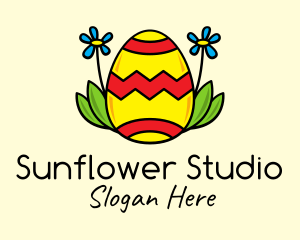 Sunflower - Sunflower Easter Egg logo design