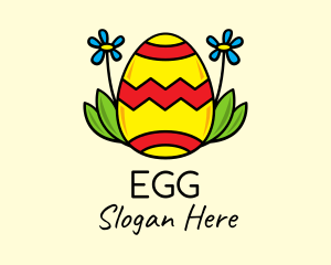 Sunflower Easter Egg logo design