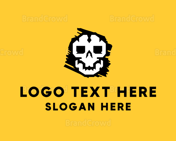 Horror Gamer Skull Logo