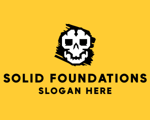Horror Gamer Skull  Logo