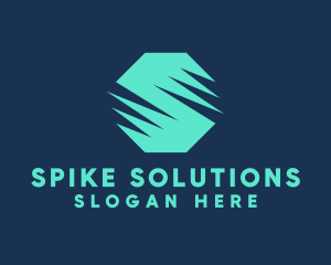 Spike - Hexagonal Spiky Letter S logo design