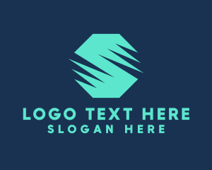 Geometrical - Hexagonal Spiky Letter S logo design