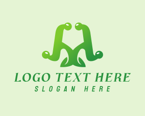 Environmental - Natural Leaf Letter A logo design