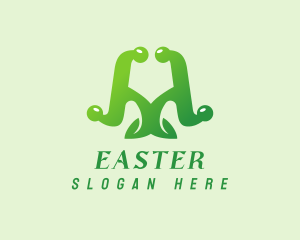 Vegan - Natural Leaf Letter A logo design