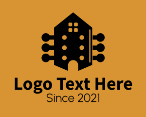 Guitar-head - Acoustic Guitar House logo design