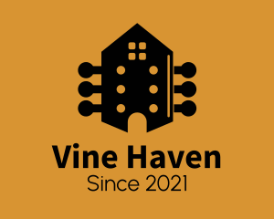 Acoustic Guitar House logo design