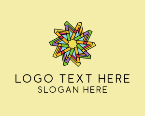 Star - Colorful Flower Pattern logo design