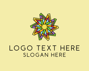 Geometric - Colorful Flower Pattern logo design