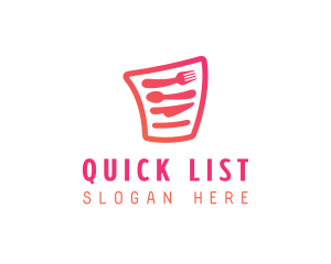 List - Cutlery Menu Restaurant logo design