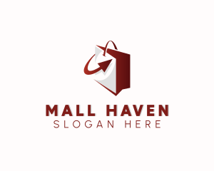 Online Shopping Bag App logo design