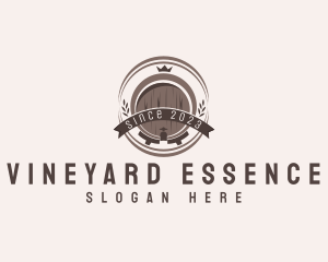 Wine Liquor Barrel  logo design