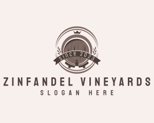 Wine Liquor Barrel  logo design