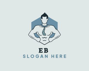 Bodybuilding - Masculine Necktie Man logo design