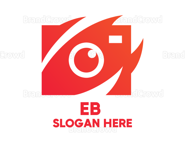 Red Stylish Camera Logo