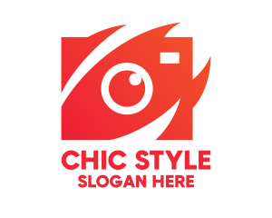 Stylish - Red Stylish Camera logo design