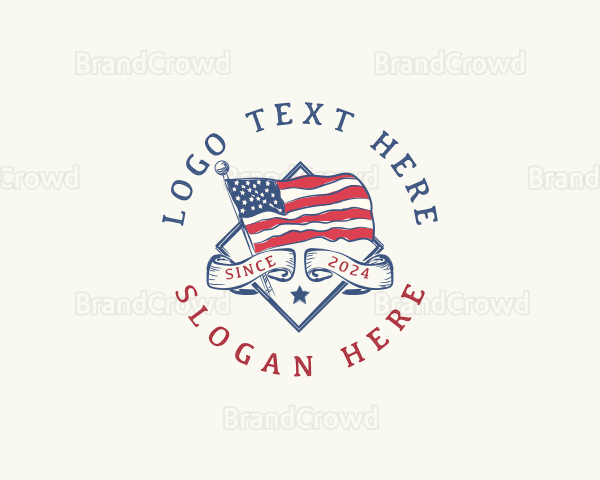 USA American Flag Logo