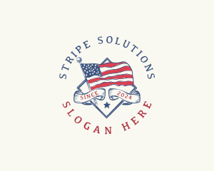 USA American Flag logo design