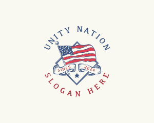 USA American Flag logo design