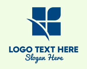 Symbol - Home Window Swoosh logo design