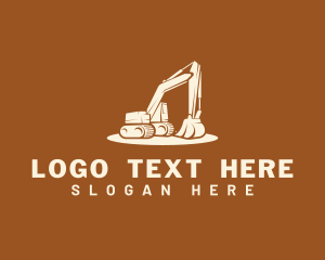 Excavator - Industrial Construction Excavator logo design