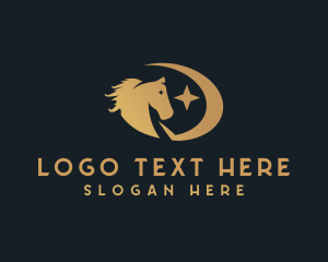 Horse Equestrian Stallion logo design