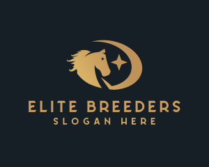 Horse Equestrian Stallion logo design