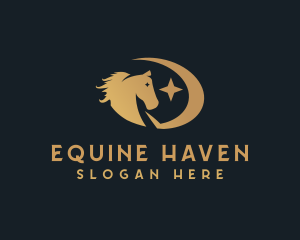 Horse Equestrian Stallion logo design