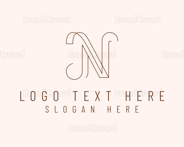 Modern Letter N Business Logo