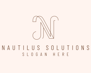 Modern Letter N Business logo design