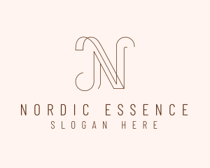 Modern Letter N Business logo design