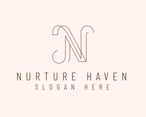 Modern Letter N Business logo design