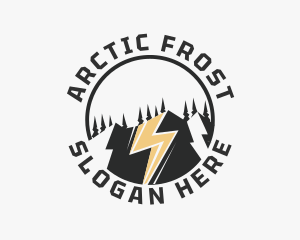 Mountain Energy Lightning  logo design